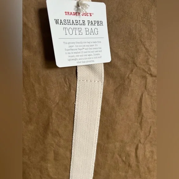 Trader Joes WASHABLE PAPER TOTE BAG - Picture 2 of 5